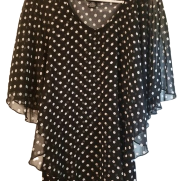 Old Navy Tops - Old Navy Black Polka Dot Blouse